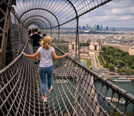 Zwischen Nervenkitzel und Nostalgie: Wie der Eiffelturm zum Erlebnispark wird Eiffelturm_LeVertige_Illustration