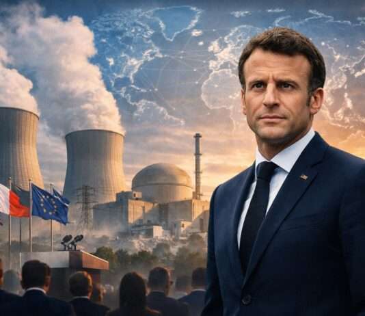 Die Rückkehr des Atoms – Wie Frankreich den Nuklearstrom zur geopolitischen Strategie erhebt Emmanuel-Macron-Energiepolitik-Atomkraft_Illustration
