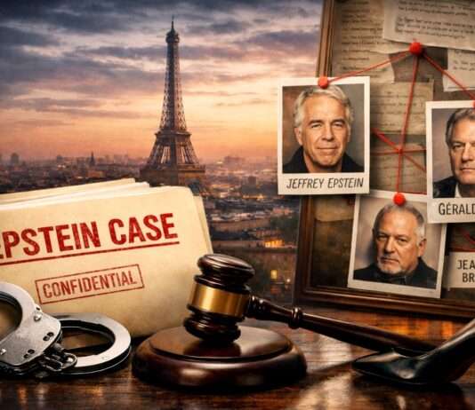 Epstein, Paris und das Schweigen der Modewelt: Ein neuer Verdacht erschüttert alte Gewissheiten Epstein-Modewelt-Paris_Illustration