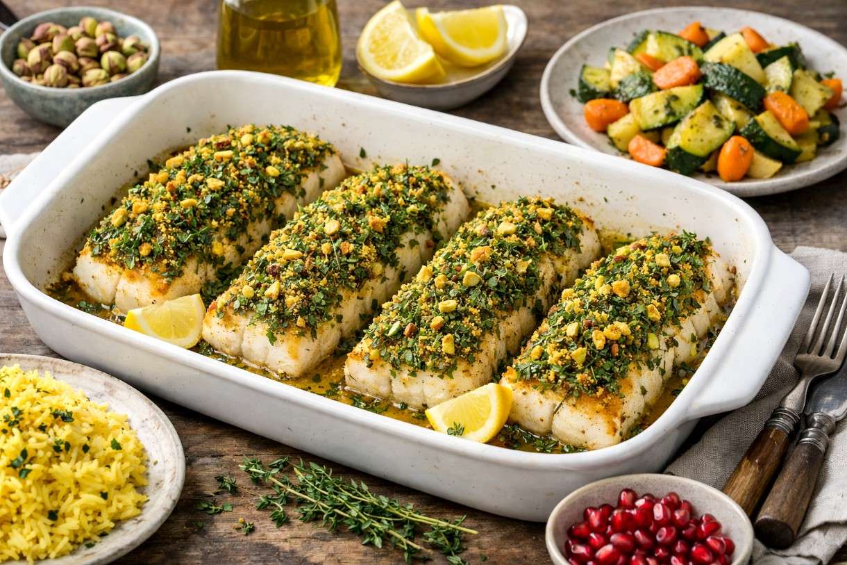Ramadan in der französischen Küche - Filet de poisson en croûte d’herbes
