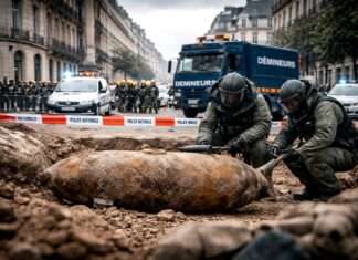 Wenn die Vergangenheit zu detonieren droht: Eine Weltkriegsbombe legt Rennes lahm Fliegerbombe-2-Weltkrieg_Illustration