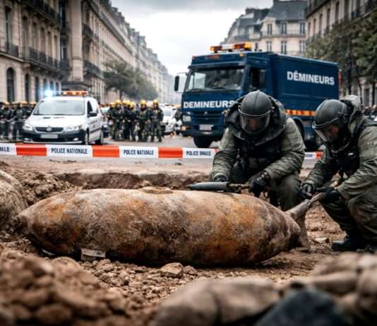 Wenn die Vergangenheit zu detonieren droht: Eine Weltkriegsbombe legt Rennes lahm Fliegerbombe-2-Weltkrieg_Illustration