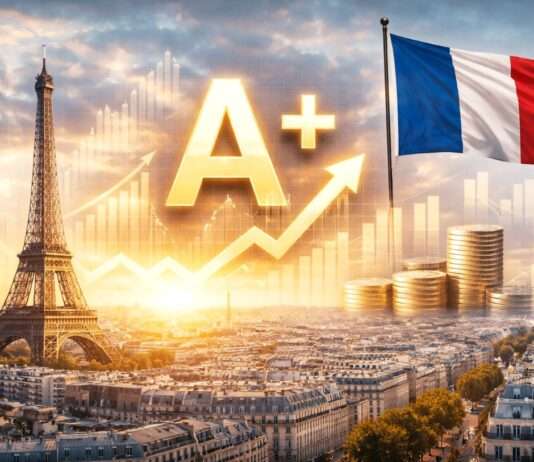 Frankreichs Kreditwürdigkeit – Ein Land zwischen Stärke und Schulden Frankreich-Rating-Fitch-Agenturen_Illustration