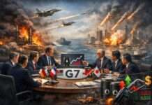 G7-Finanzminister im Krisenmodus: Wie der Nahostkrieg die Weltwirtschaft erschüttert G7-Krisentreffen_Illustration