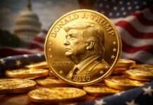 Die Münze als Machtzeichen – Trumps Griff nach den Symbolen der Republik Gedenkmünze_Gold_Donald-Trump_Illustration