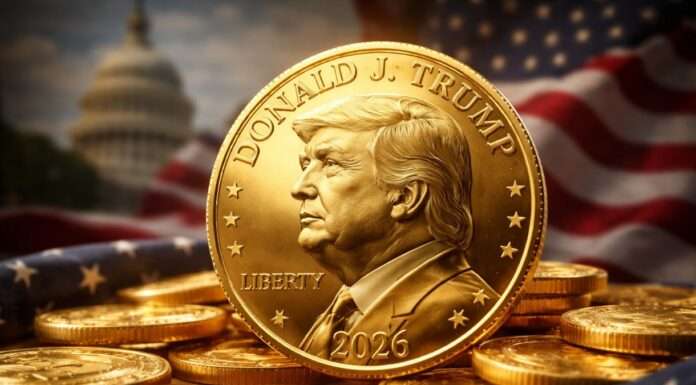 Die Münze als Machtzeichen – Trumps Griff nach den Symbolen der Republik Gedenkmünze_Gold_Donald-Trump_Illustration