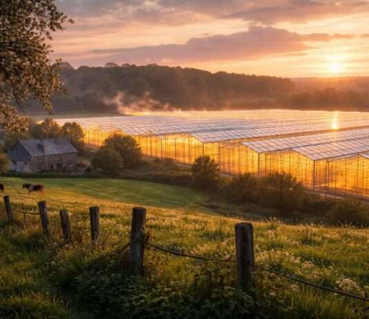 Tomaten unter Glas – ein Dorf ringt um seine Zukunft Gewächshäuser_Illustration