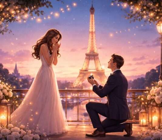 Paris inszeniert die große Frage Heiratsantrag-Paris_Illustration