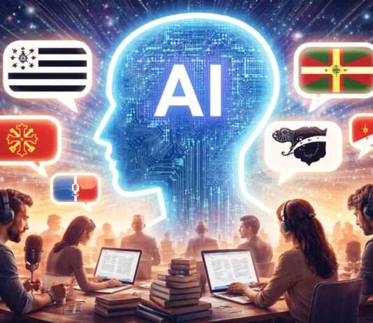 Wenn Algorithmen entscheiden: Warum Regionalsprachen in der KI-Ära um ihr Überleben kämpfen KI-und-Regionalsprachen_Illustration