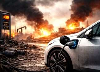 Kommentar: Der Preis der Erkenntnis – Warum wir erst im Schatten der Bomben klüger werden Krieg-fördert-Elektromobilität_Illustration