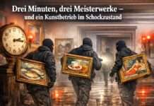 Drei Minuten, drei Meisterwerke – und ein Kunstbetrieb im Schockzustand Kunstraub-Parma-Italien_Illustration