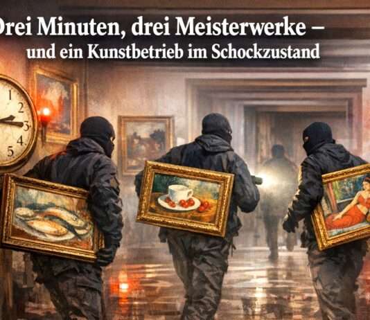 Drei Minuten, drei Meisterwerke – und ein Kunstbetrieb im Schockzustand Kunstraub-Parma-Italien_Illustration