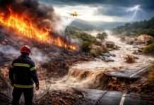 Katastrophen im Dauerlauf: Warum das Département Aude jetzt auf staatliche Hilfe drängt Naturkatastrophen_Aude_Illustration