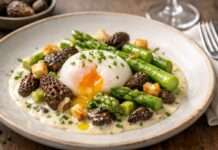 Der Frühling auf dem Teller: Œuf parfait, Asperges et Morilles Œuf-parfait-avec-Asperges-et-Morilles