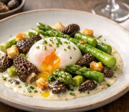 Der Frühling auf dem Teller: Œuf parfait, Asperges et Morilles Œuf-parfait-avec-Asperges-et-Morilles