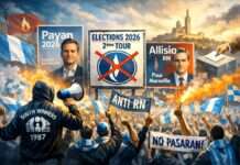 Ultras als politische Akteure: Wie Marseilles Fußballszene in den Wahlkampf eingreift OM-Fans-gegen-RN_Illustration