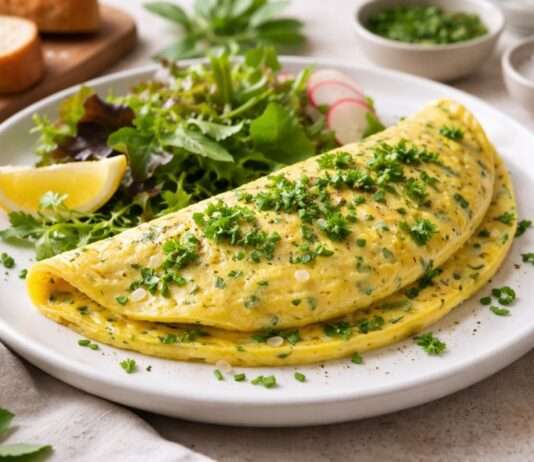 Omelette aux fines herbes mit jungen Kräutern Omelette-aux-fines-herbes-mit-jungen-Kräutern
