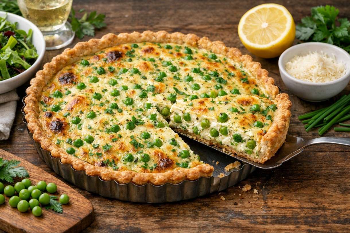 Der Frühling ist da: Quiche mit Erbsen und Ricotta