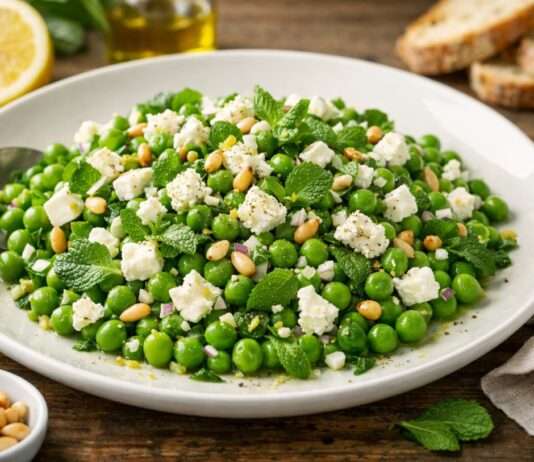 Salade de petits pois, menthe et feta Salade-de-petits-pois-menthe-et-feta