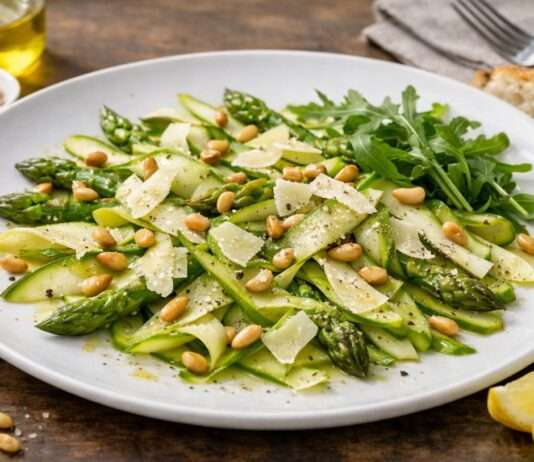 Es ist Spargelzeit: Spargel-Carpaccio mit Parmesan und Pinienkernen Spargel-Carpaccio-mit-Parmesan-und-Pinienkernen