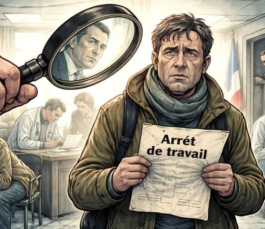 Kommentar: Es sind nicht immer die arbeitsscheuen Bürger – manchmal ist es ein krankes System Staatliche-Kontrolle-Krankschreibungen_Illustration