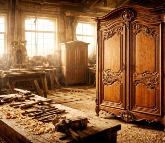 Das leise Verschwinden der schweren Dinge Traditionsmöbel-Normandie_Illustration