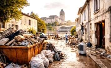Nach dem Wasser – Die Bwohner von Saintes ringen um ihr Zuhause Überschwemmung_Schäden_Illustration