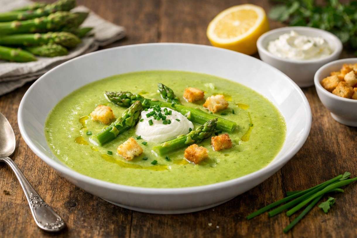 Der Frühling ist da: Velouté d’asperges vertes – eine elegante Hommage an den grünen Spargel
