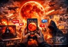 Wenn der Mond rot glüht und das Netz durchdreht Verschwörungstheorie-Blutmond-Krieg_Illustration