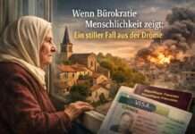 Wenn Bürokratie Menschlichkeit zeigt: Ein aktueller Fall aus der Drôme Visum_Libanesin_Drome_Illustration
