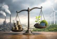 Sparpolitik contra Klimaziele: Wird die Ökologie erneut zum Haushaltsopfer? Abwägung-Kosten-Klima-Industrie_Illustration