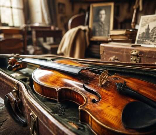 Das verschwundene Lied aus Holz und Lack Antike-Violine-Stradivari_Illustration