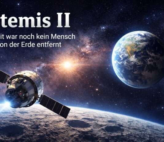 Weiter als je zuvor: Artemis II verschiebt die Grenzen des Menschlichen Artemis II_ Rekord-über-der-Erde_Illustration