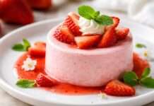 Die Zeit der Erdbeeren hat begonnen – und mit ihr die Kunst der leichten Verführung: Bavarois aux fraises Bavarois-aux-fraises