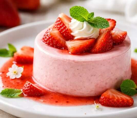 Die Zeit der Erdbeeren hat begonnen – und mit ihr die Kunst der leichten Verführung: Bavarois aux fraises Bavarois-aux-fraises