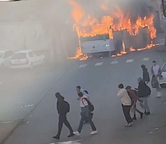 Flammen auf der Landstraße: Schulbusbrand in der Loire endet glimpflich Brennender-Schulbus-Loire_ScreenX