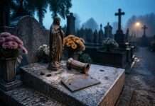 Wenn auf Friedhöfen keine Ruhe mehr herrscht: Grabdiebstähle erschüttern Westfrankreich Bronze-Diebstahl-Friedhof_Illustration