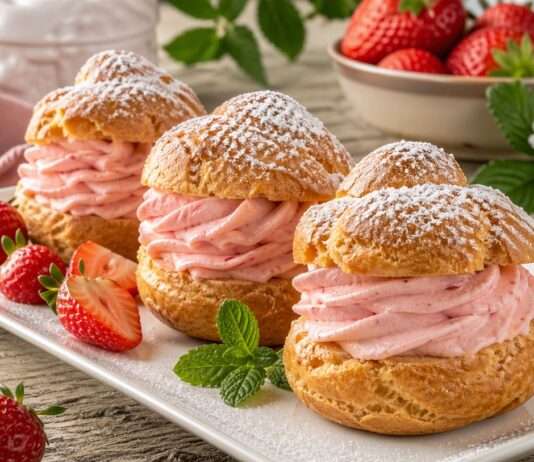 Die Zeit der Erdbeeren hat begonnen: Choux à la crème fraise Choux-à-la-crème-fraise