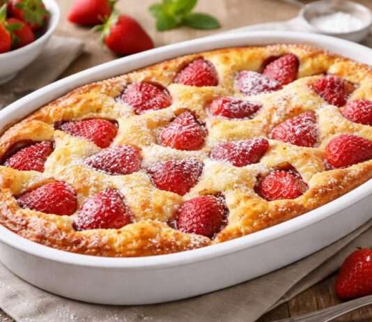 Die Zeit der Erdbeeren hat begonnen – und mit ihr die Rückkehr eines französischen Klassikers: Clafoutis aux fraises Clafoutis-aux-fraises
