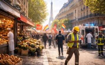 Der arbeitsfreie Mythos – und seine ökonomischen Ausnahmen: Der 1. Mai im Spannungsfeld von Symbolpolitik und Realität Demonstrieren-Arbeiten-1-Mai_Illustration
