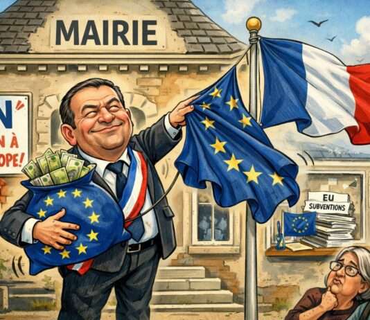 Kommentar: Die Fahne runter, die Hand auf – Europas gierigste Gegner EU-Flagge-runter-aber-EU-Fördermittel-akzeptieren_Illustration