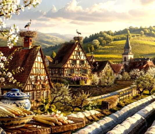 Elsass im Frühling – Wo Störche klappern und Spargel zur Kultur wird Elsass-Frühling_Illustration