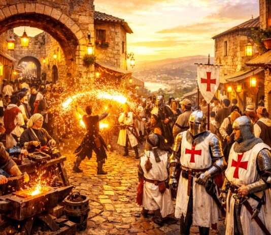 Biot im Bann der Templer – ein Dorf reist zurück ins Mittelalter Festival-Templer-Biot_Illustration