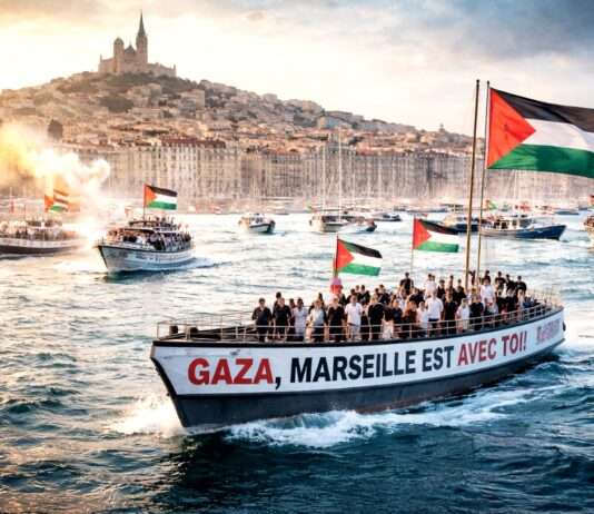 Aufbruch mit Signalwirkung: Die Gaza-Flottille aus Marseille zwischen Protest, Politik und Projektion Flottille-für-Gaza-Marseille_Illustration