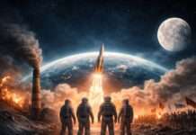 Flucht nach oben – oder der große Irrtum vom rettenden Mond Flucht-ins-All_Illustration