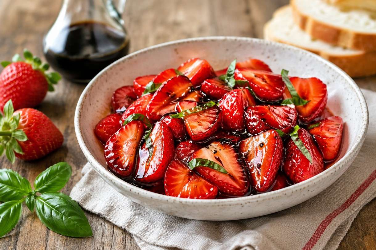 Fraises au vinaigre balsamique