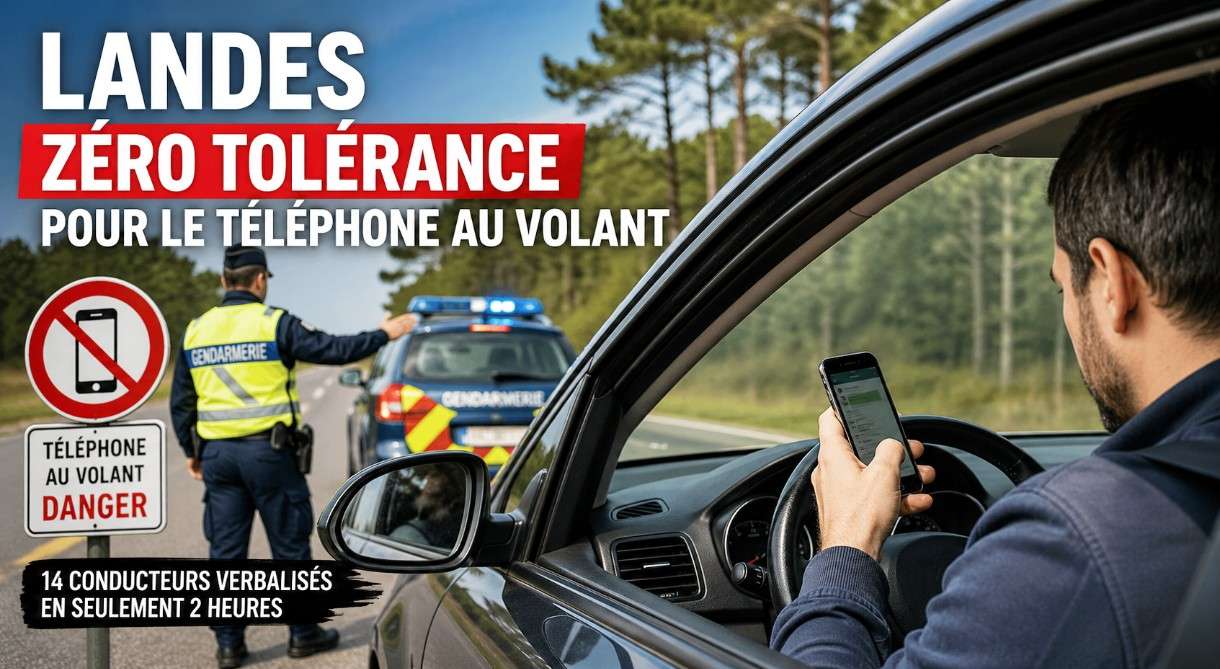 Das Departement Landes verschärft den Kampf gegen Handy am Steuer drastisch