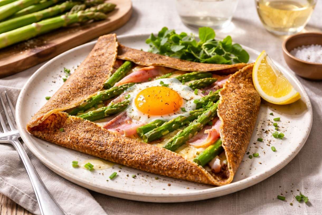 Es ist Spargelzeit: Galette mit Spargel und Schinken – ein französischer Frühlingsklassiker neu entdeckt