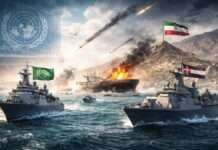 Spirale der Eskalation: Golfstaaten fordern militärisches UN-Mandat gegen Iran Kampf-um-Strasse-von-Hormus-Illustration