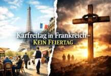 Warum der Karfreitag in Frankreich ein ganz gewöhnlicher Arbeitstag ist Karfreitag-Frankreich_Illustration
